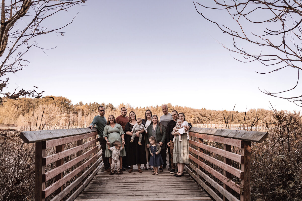 Extended family on boardwalk