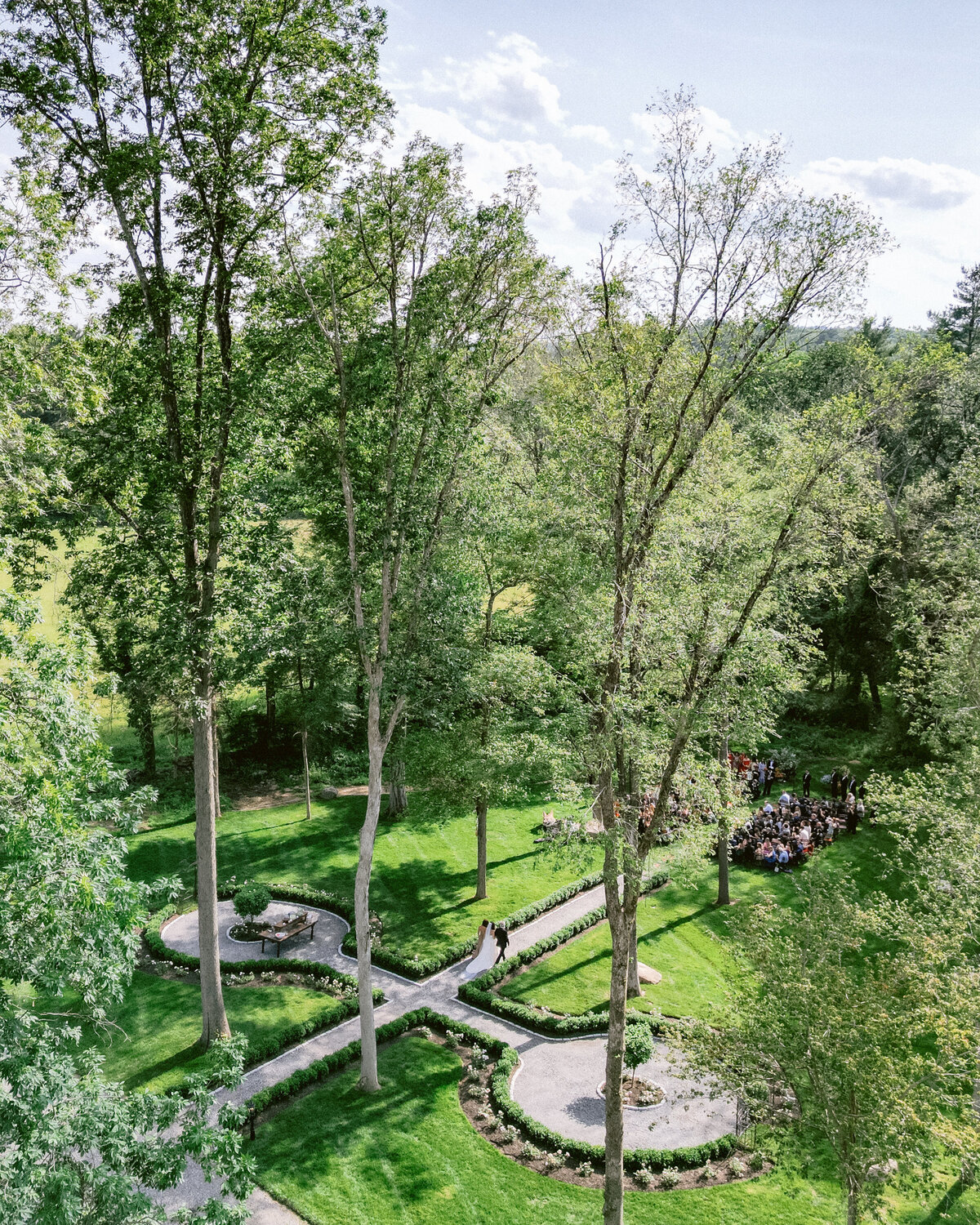 Summer wedding ceremony at Willow Hill in Connecticut Gathered East