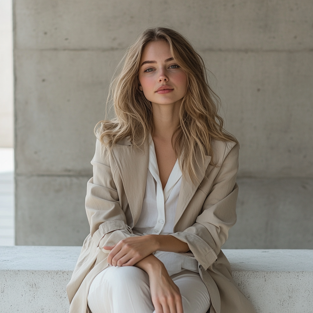 professional_woman_sitting_casually_on_white_modern_concrete__a237e291-70a0-4f05-b244-6cd5a630ee7c_0