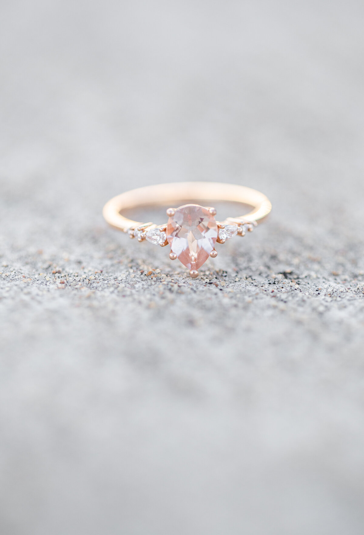 Pink engagement ring