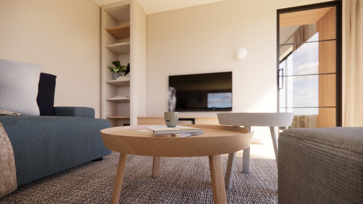 Project Rhoon - Interieurontwerp Tijsjes erf - Marc en Saskia - Aanzicht detail woonkamer
