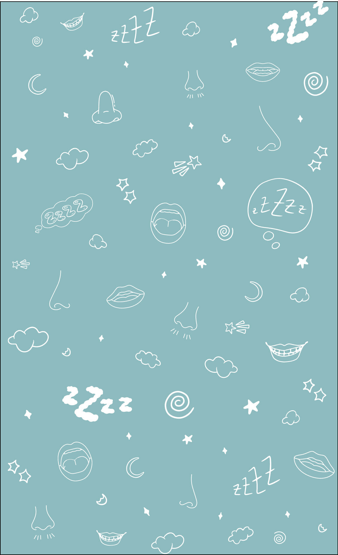 MYO GR Pattern-White on Blue Background