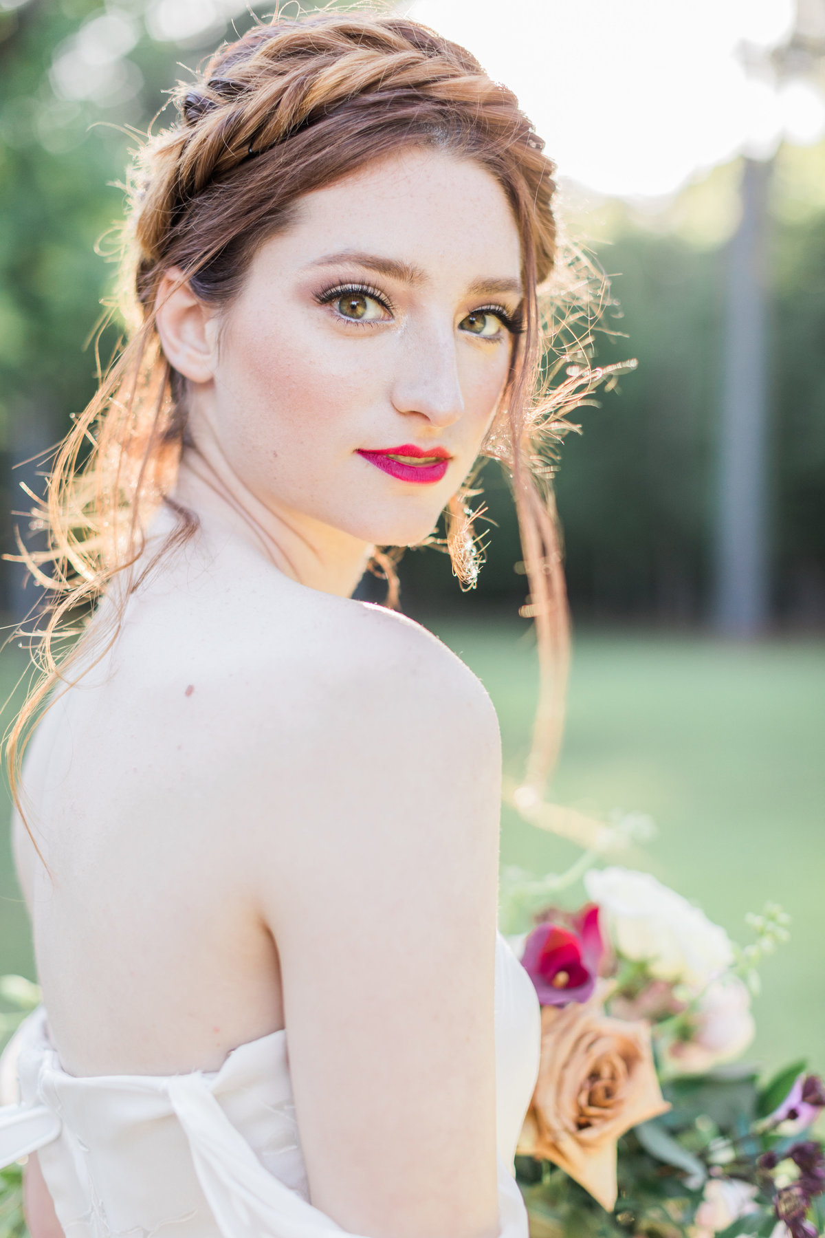 Bride in the sunset at Madera Estates