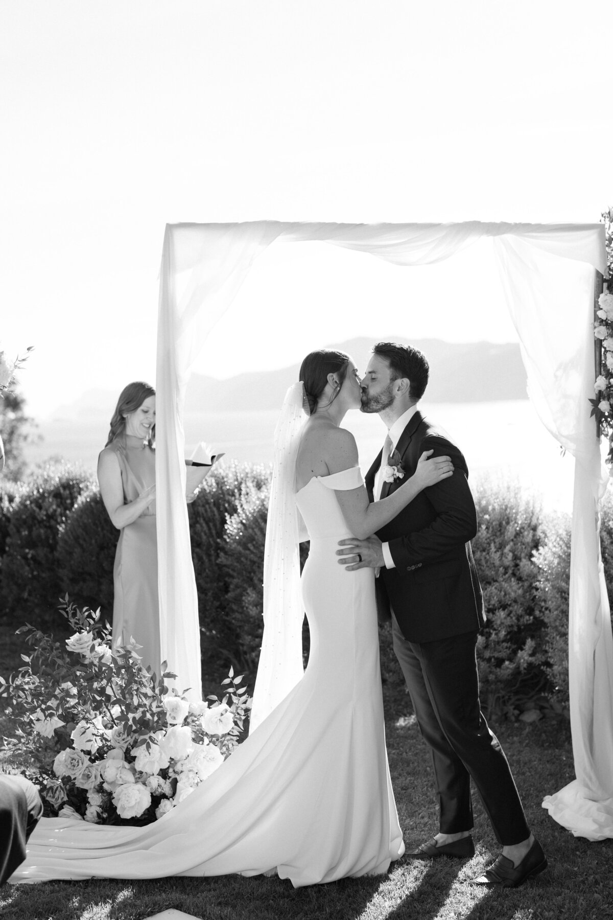 Ceremony kiss at Amalfi Coast wedding