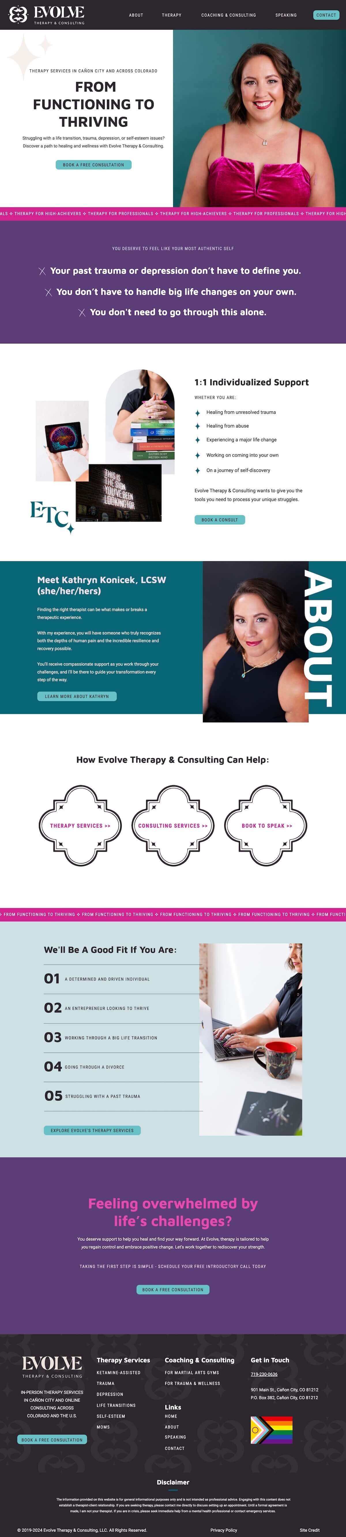 Custom website design for doula