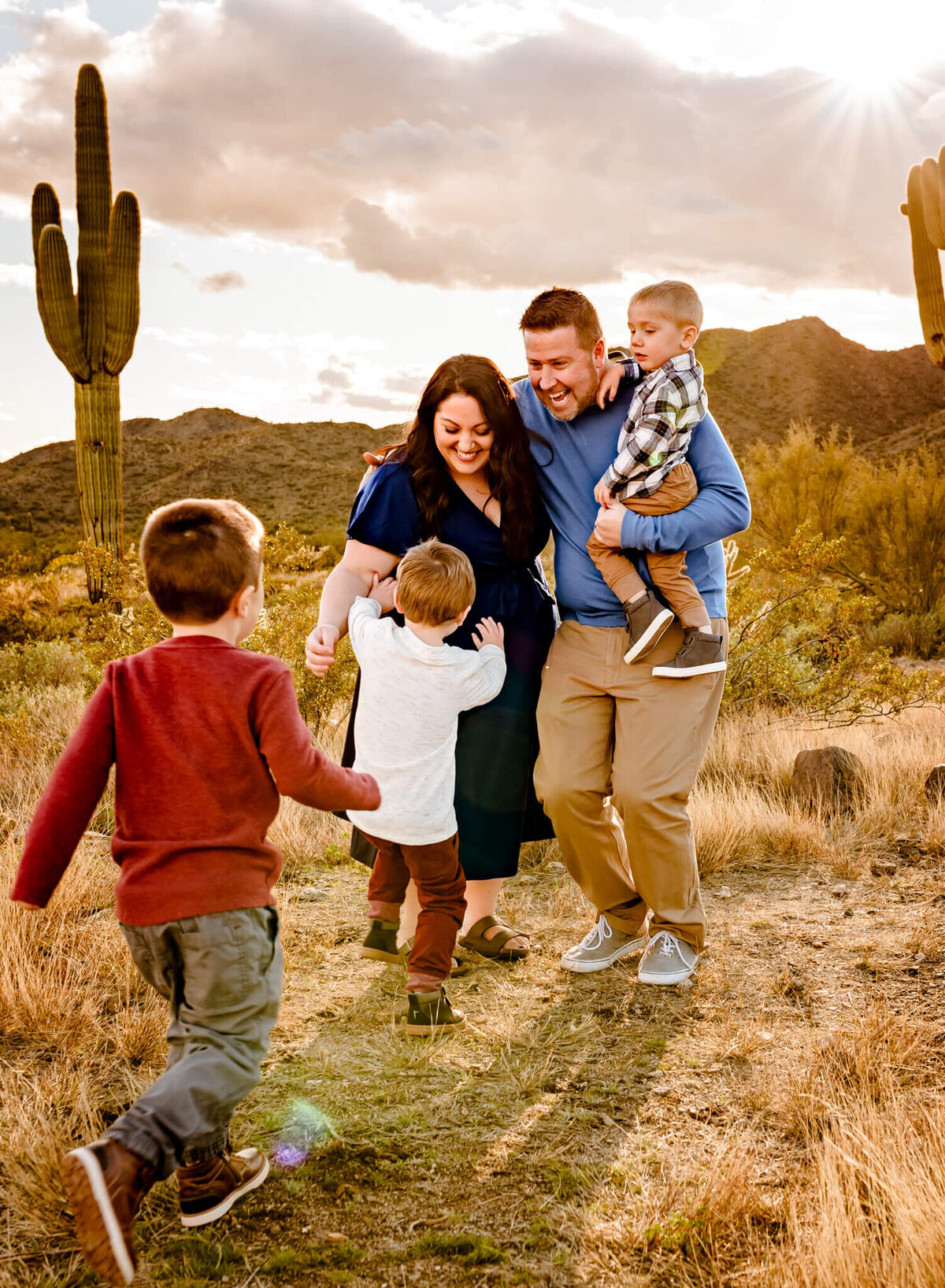 photograph of family in the Arizona desert