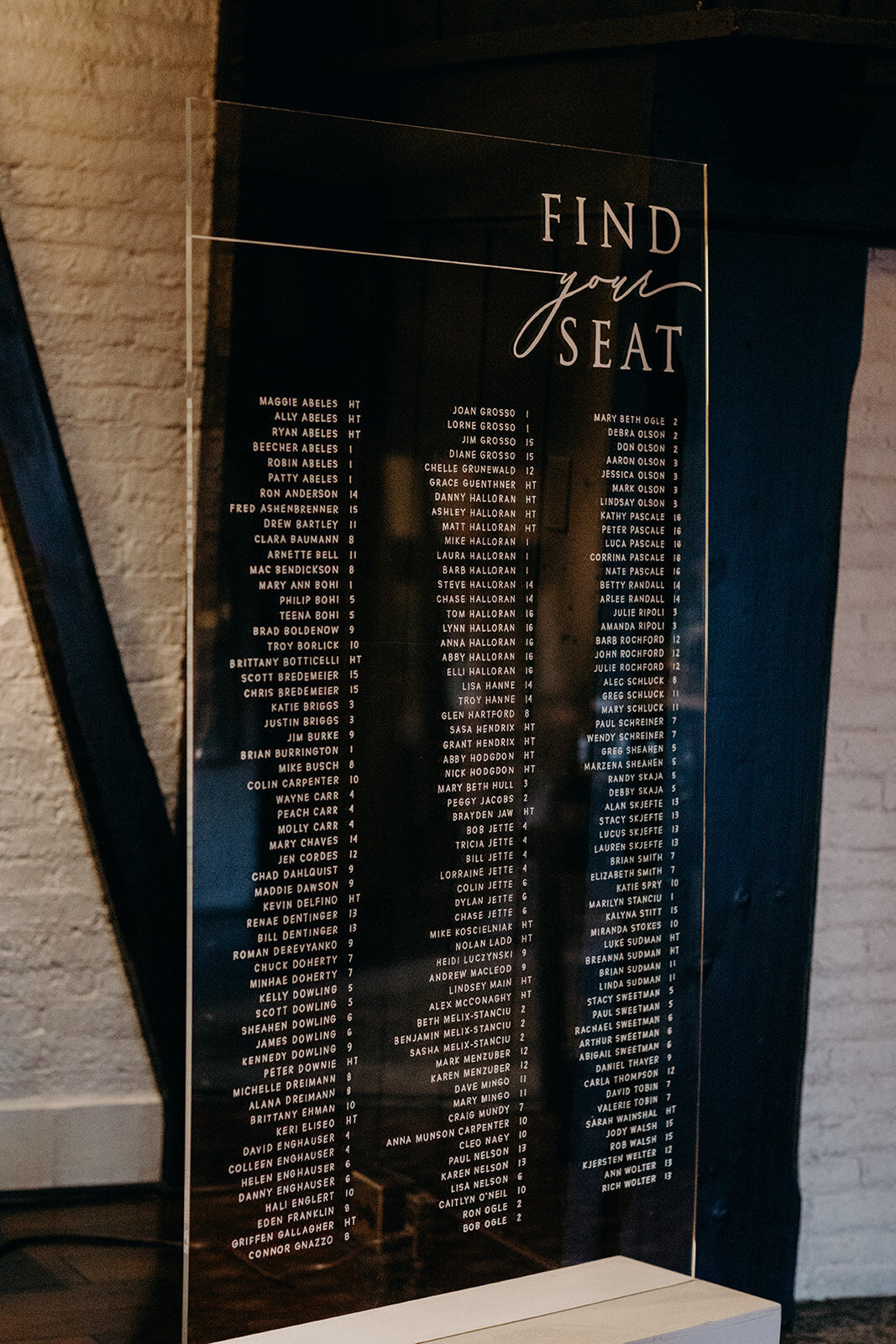 seating chart by xo art design