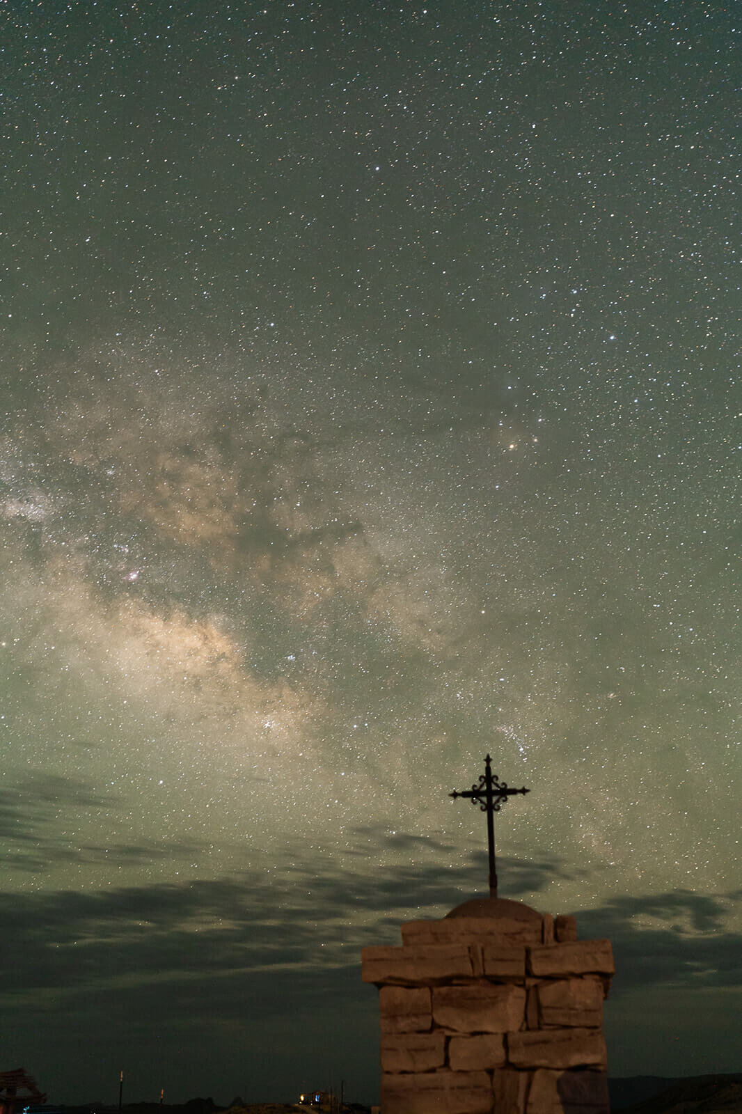 the milky way over Terlingua ghost town