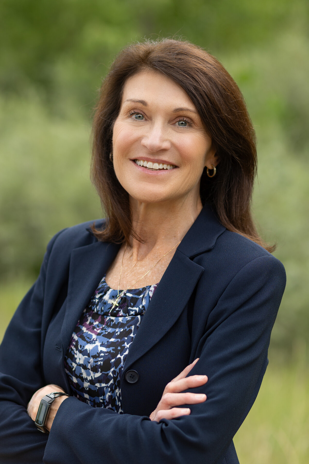 A professional from First National Bank of OMaha poses for a portrait in Loveland, Colorado.