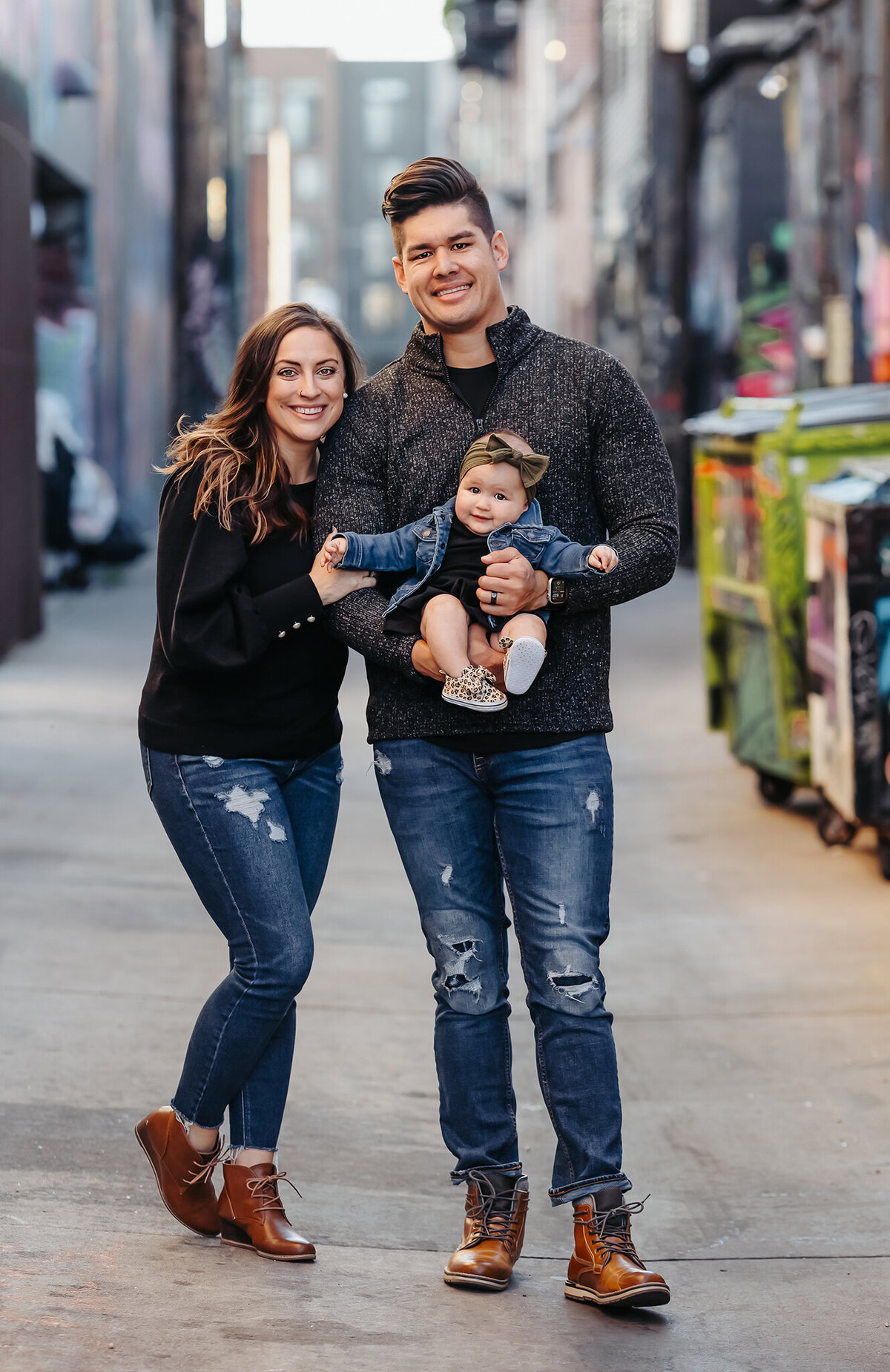 family photoshoot in downtown denver