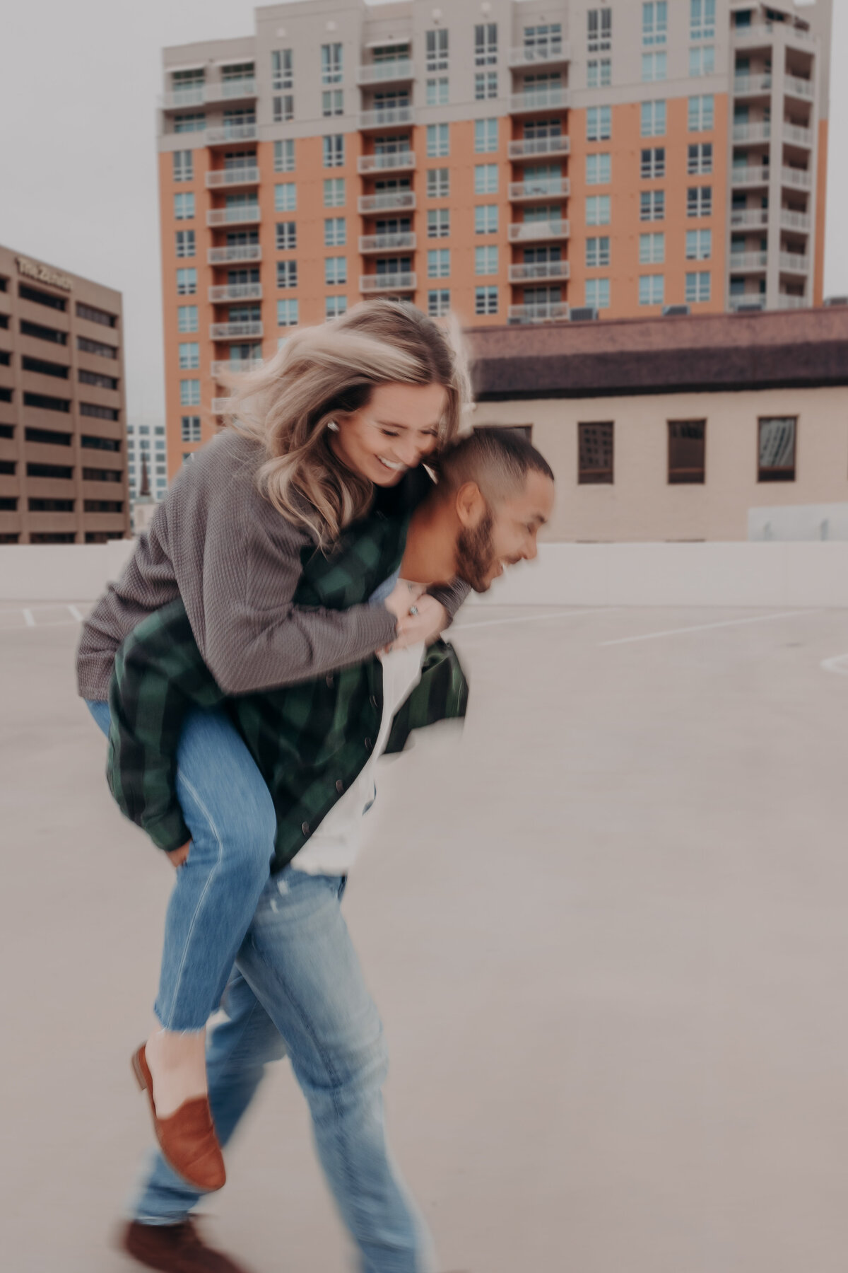 Downtown Sarasota Engagement Session | parking lot photo session |_