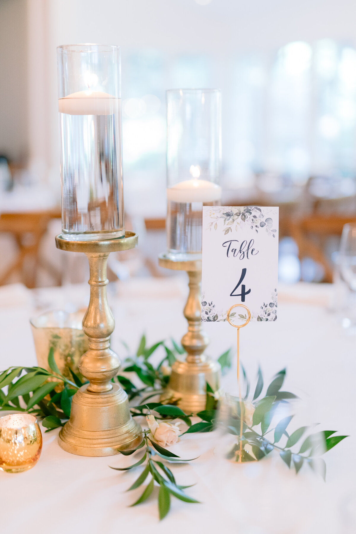 Closeup of wedding table details