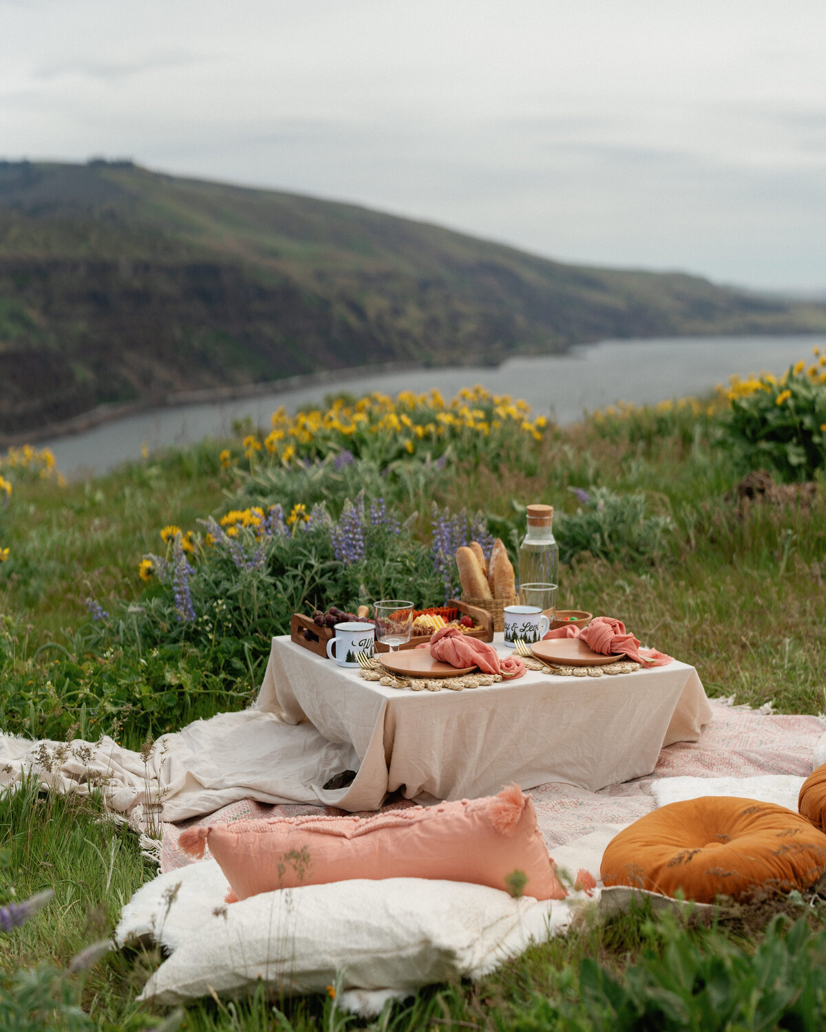 Wildflower field elopement