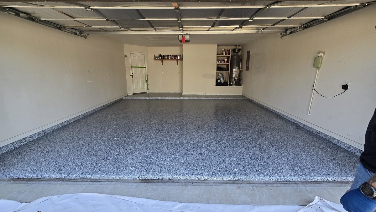 3 garage epoxy floor tuxedo blend(1)