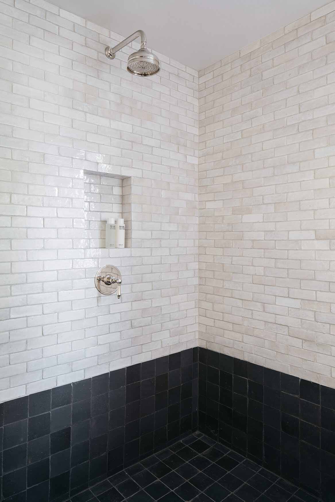 tiled shower
