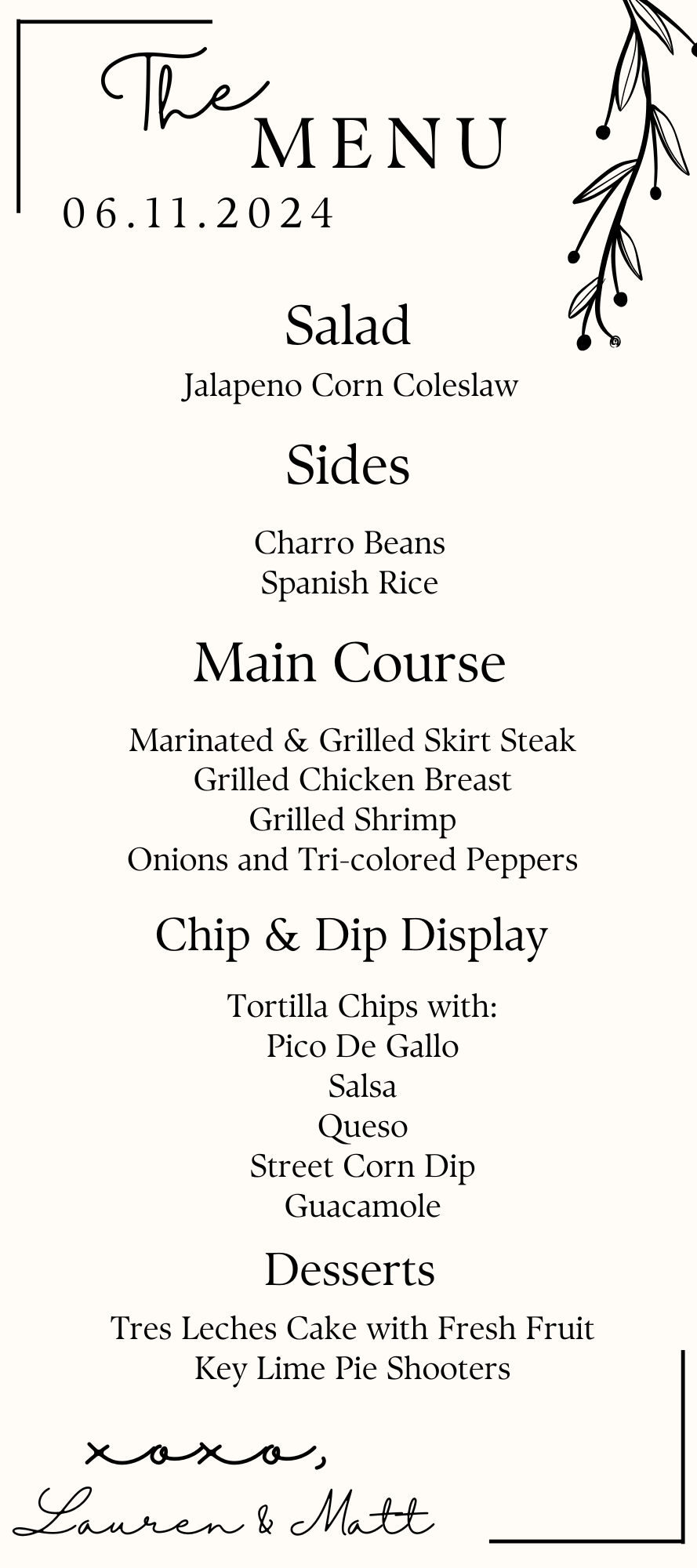 fajita buffet station- website