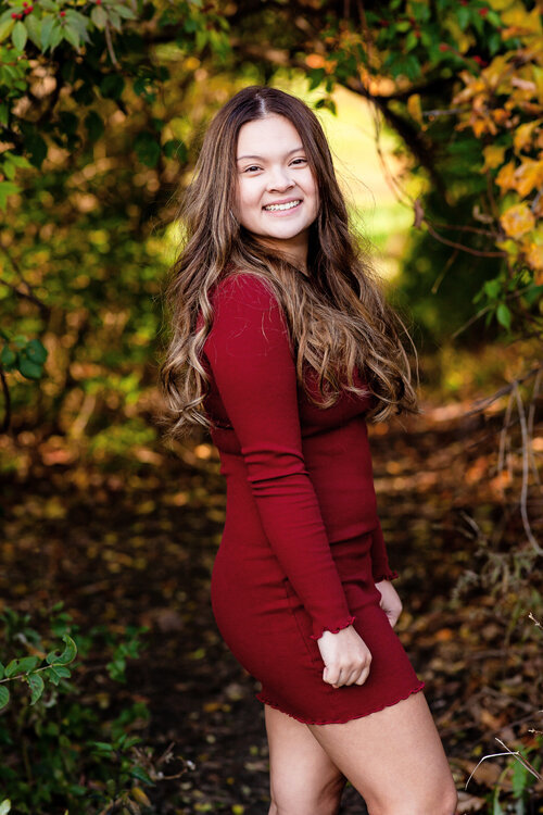 fall park northville plymouth michigan senior portrait photo