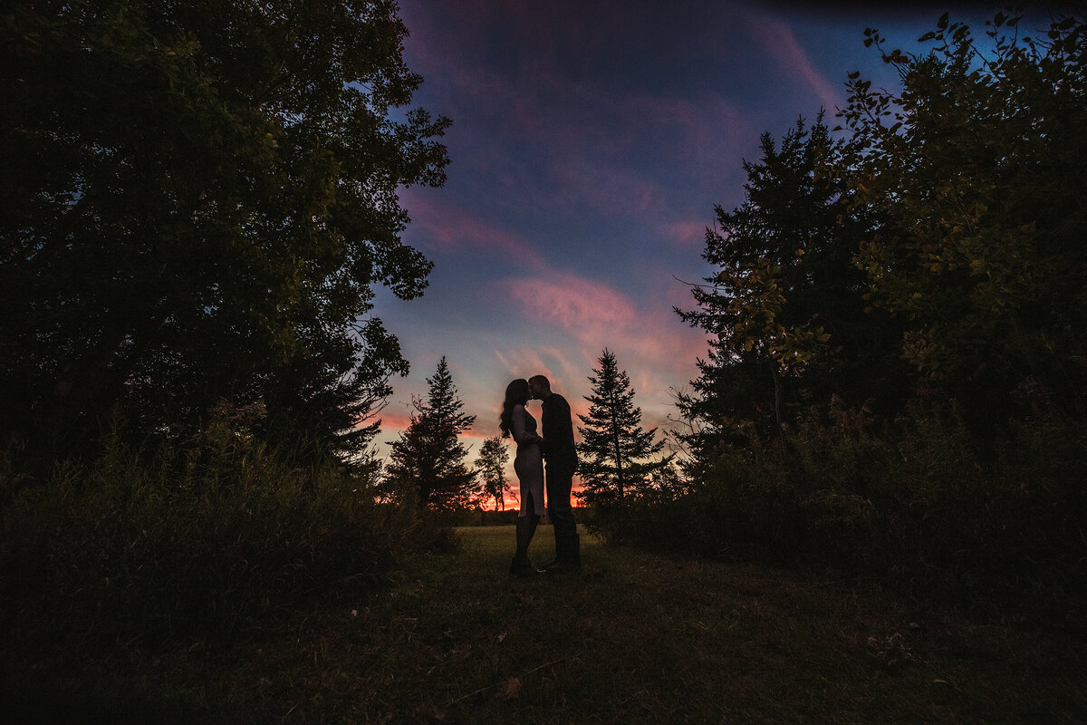 sunset engagement session