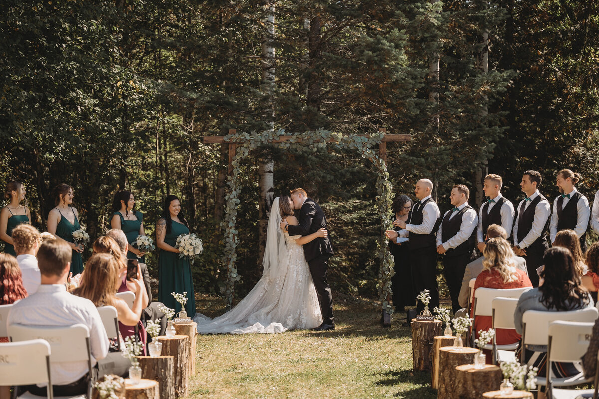 First kiss BC wedding