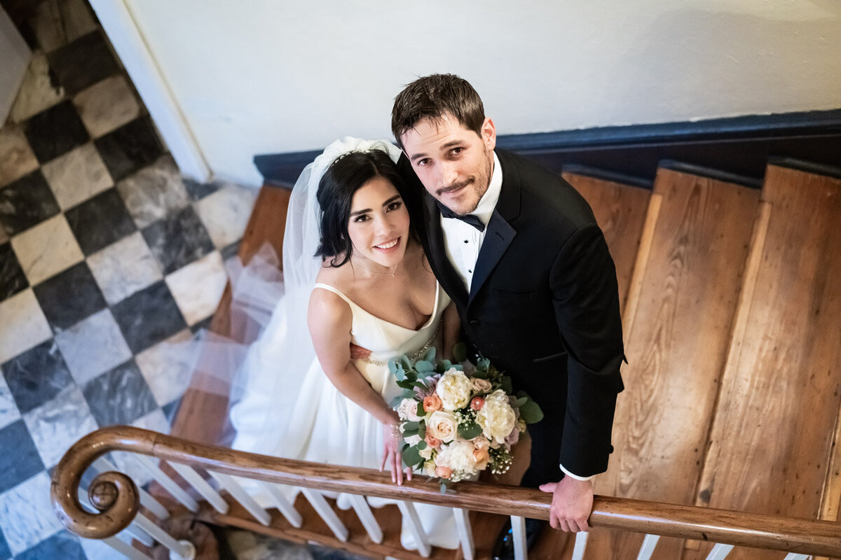 Couple on stairs at Latrobe's on Royal