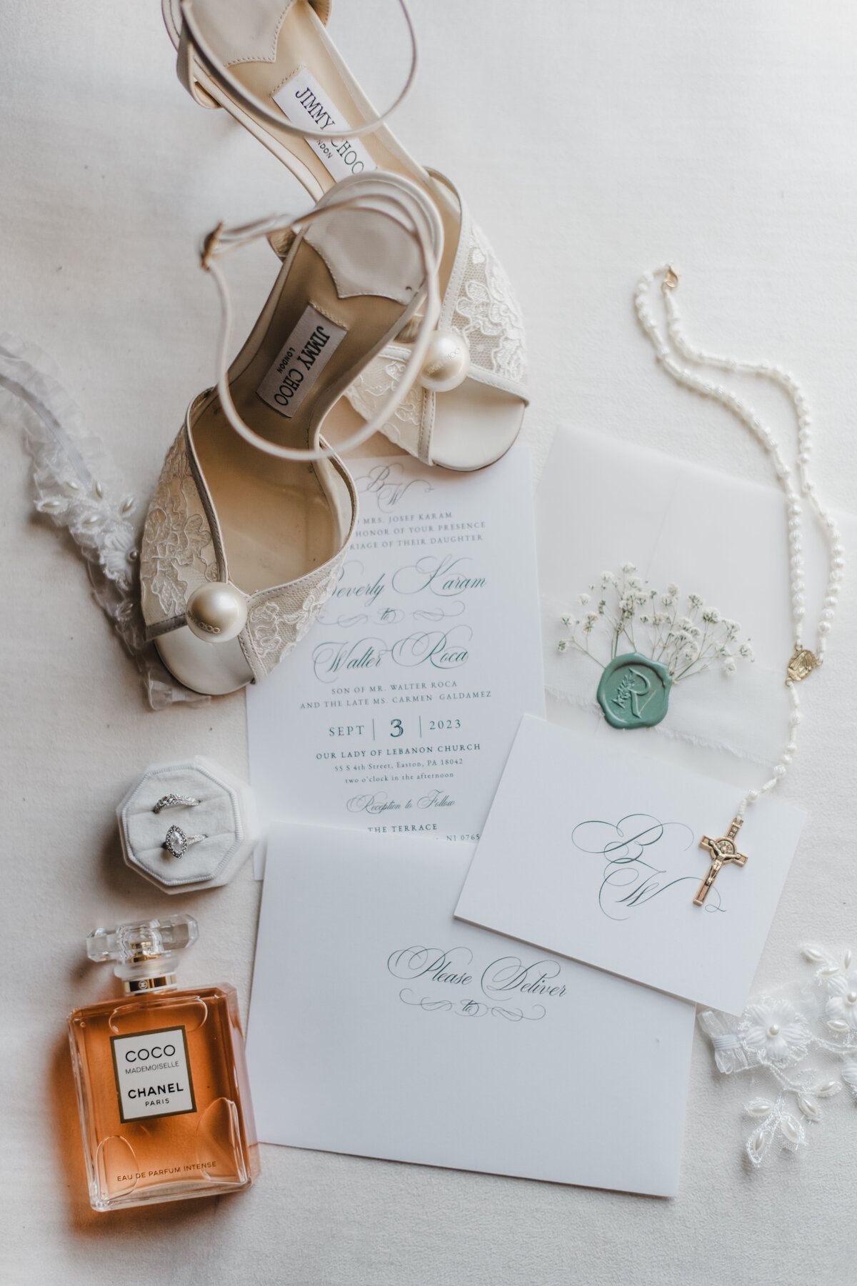 Luxury Wedding Shoes perfume and stationary