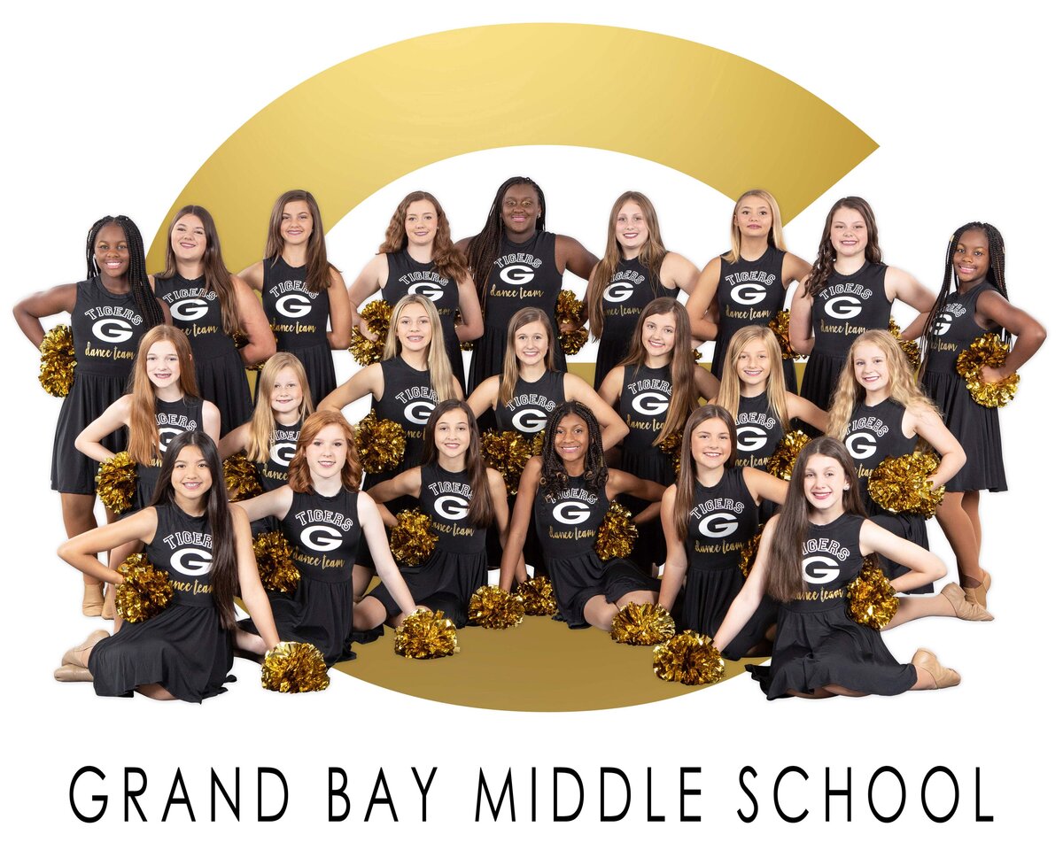 Dance team for Grand Bay Middle School 2021.