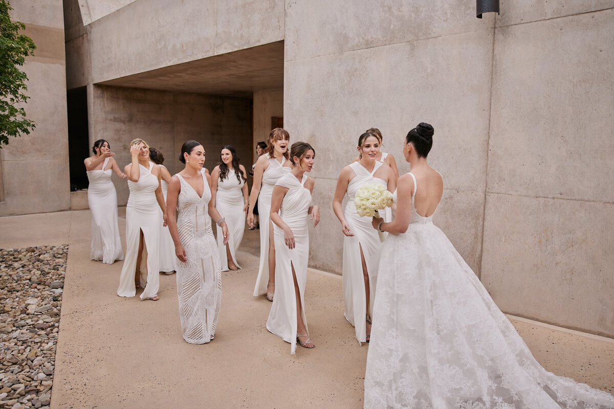 Bride with her bridesmaids at Amangiri Utah
