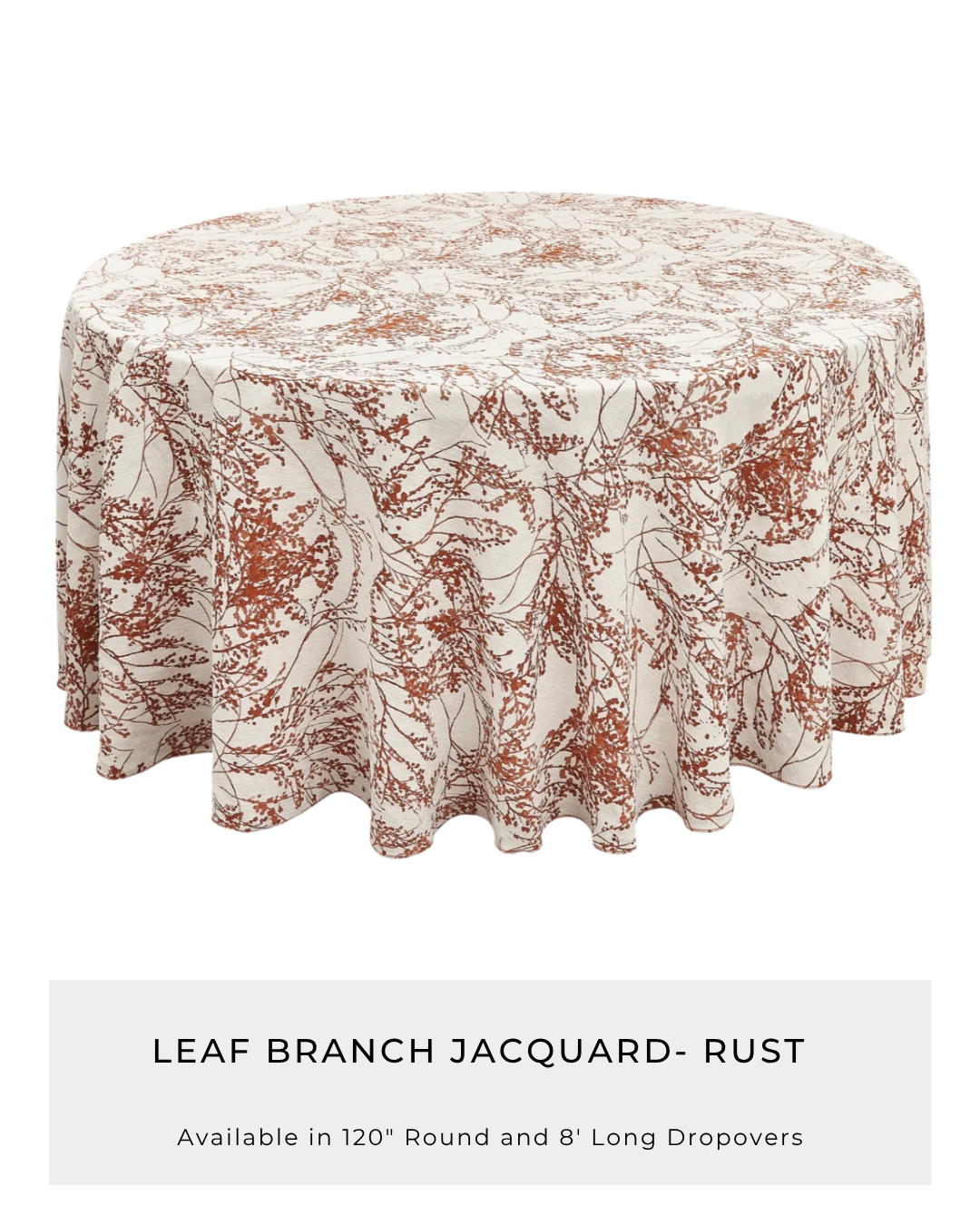 Leaf Branch Reversible Jacquard - Rust
