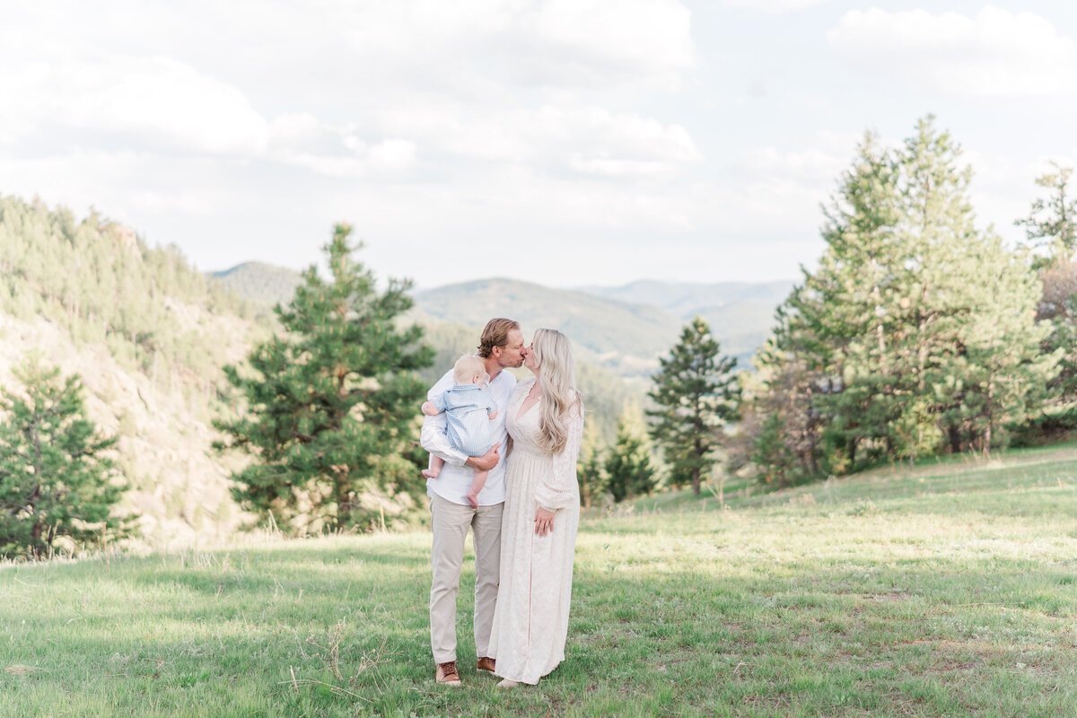 Mountain Family Session Mount Falcon Colorado Spring One Year Milestone Boy Light and Airy Elena Spraguer Photography 0046