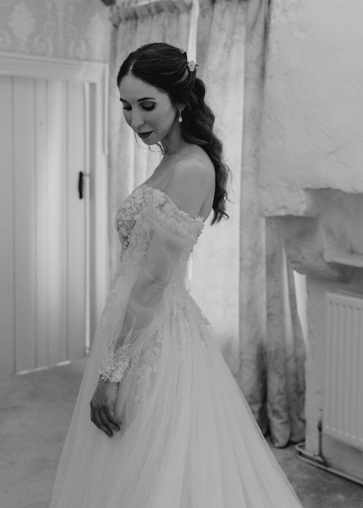 Bride just about to walk down the aisle