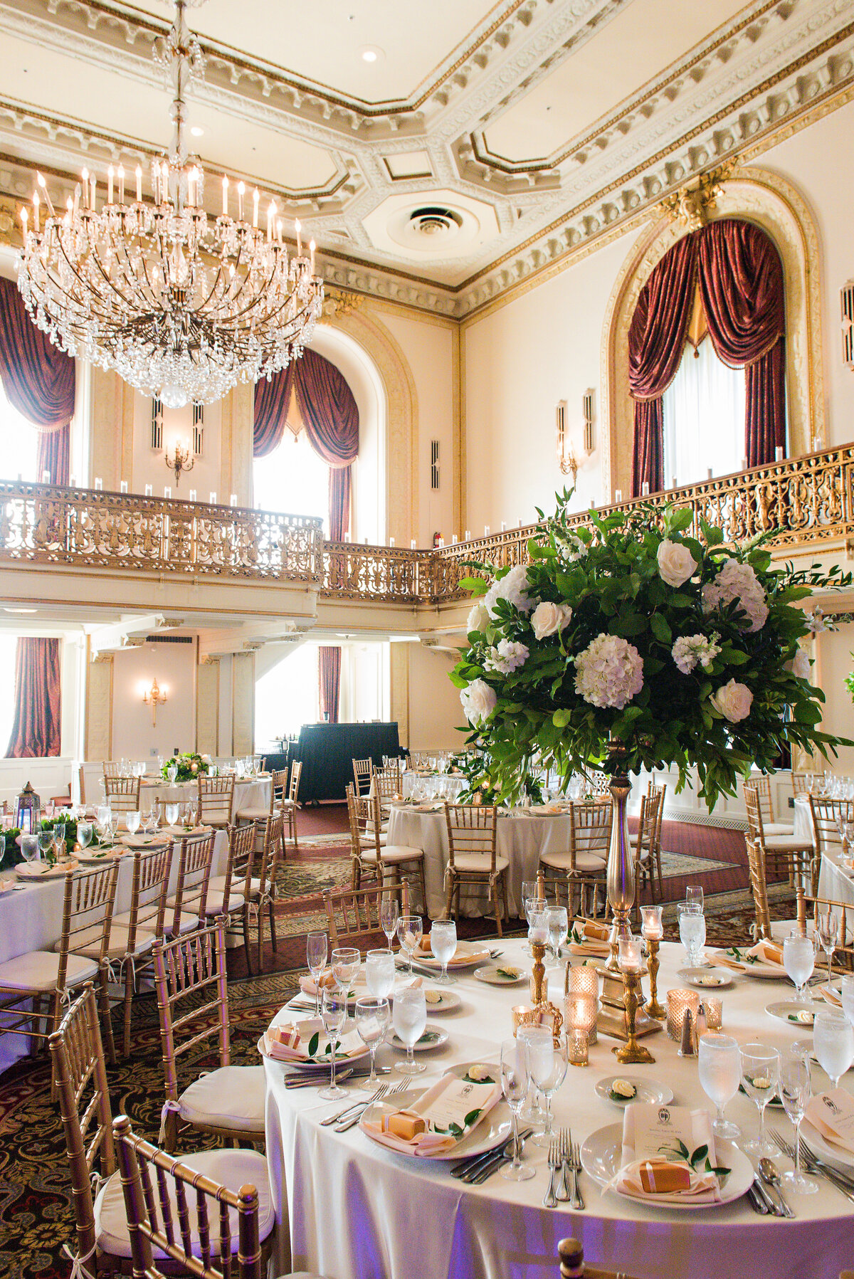 wedding reception at the omni grand ballroom