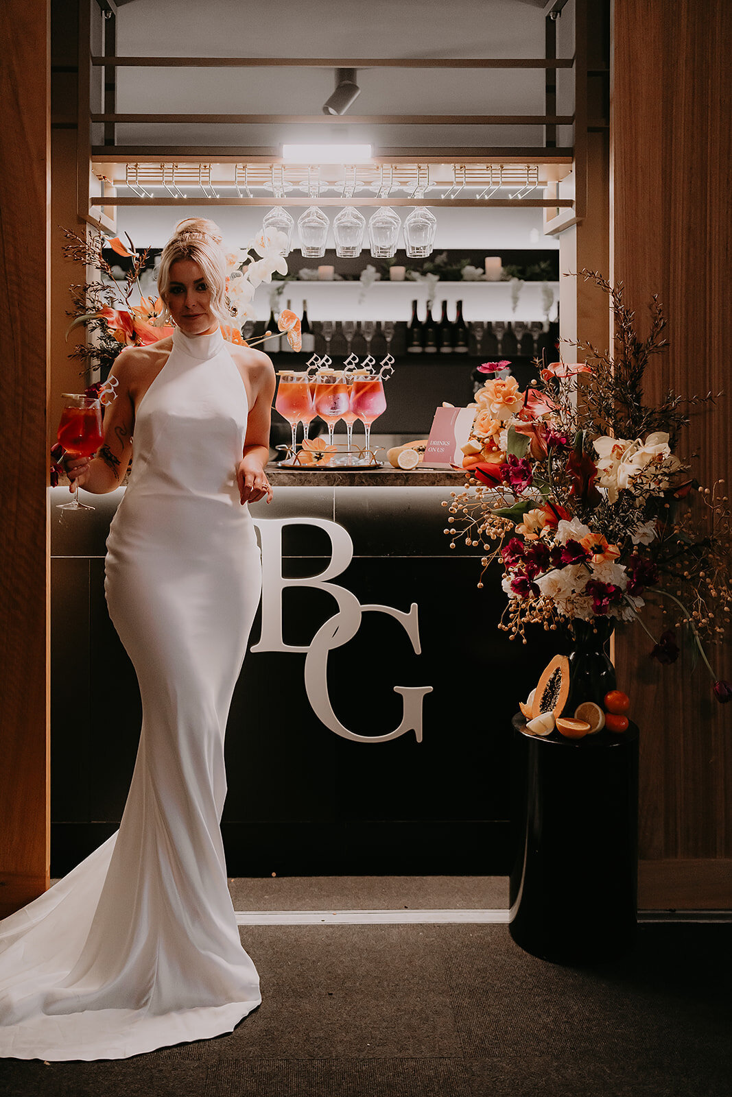 Bride-at-wedding-bar