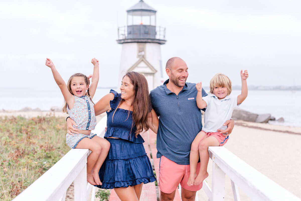Family Session at Brant Point Lighthouse
