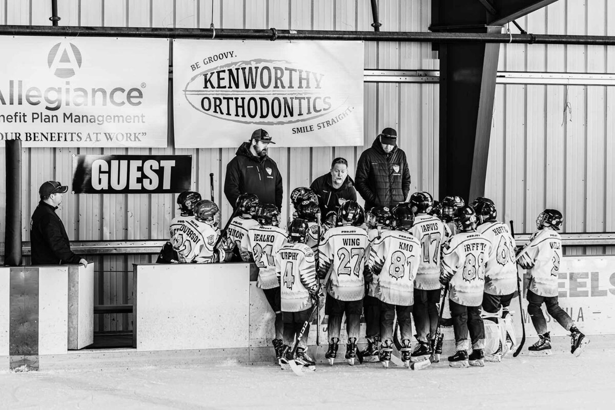 Ice hockey game at Glacier Ice Rink in Missoula