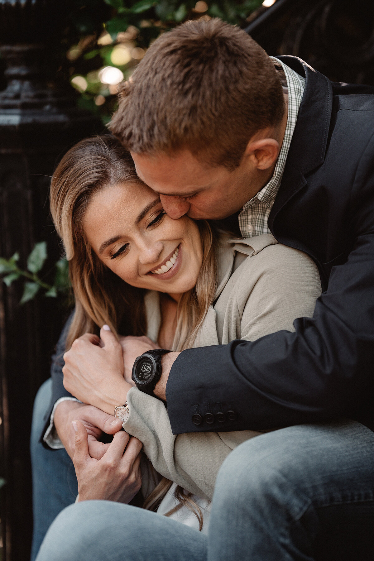 Soft glam makeup for engagement photoshoot by Mong Bui
