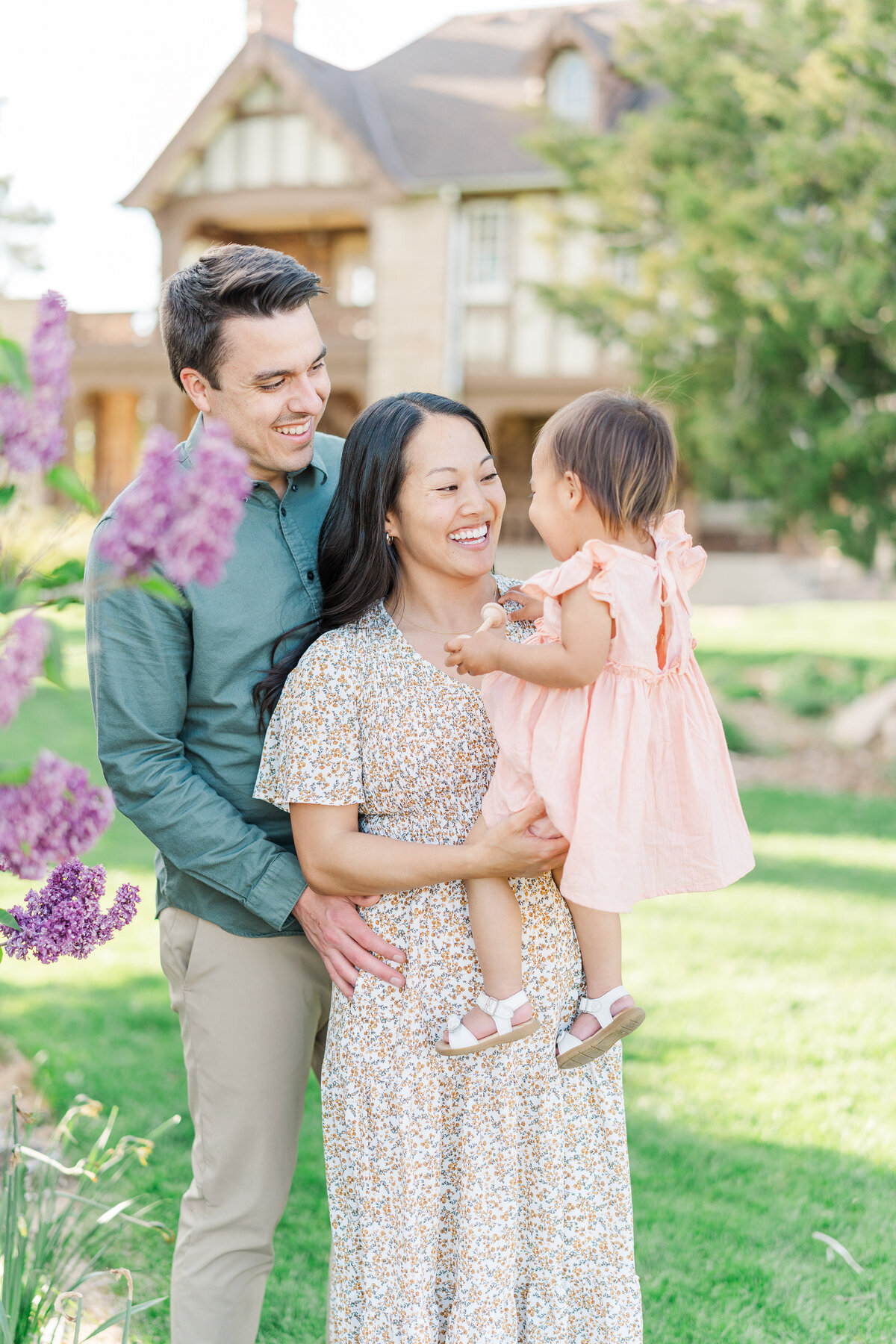 Spring Lilac Family Portraits Highlands Ranch Mansion Flowers Romantic Light and Airy Elena Spraguer Photography0033
