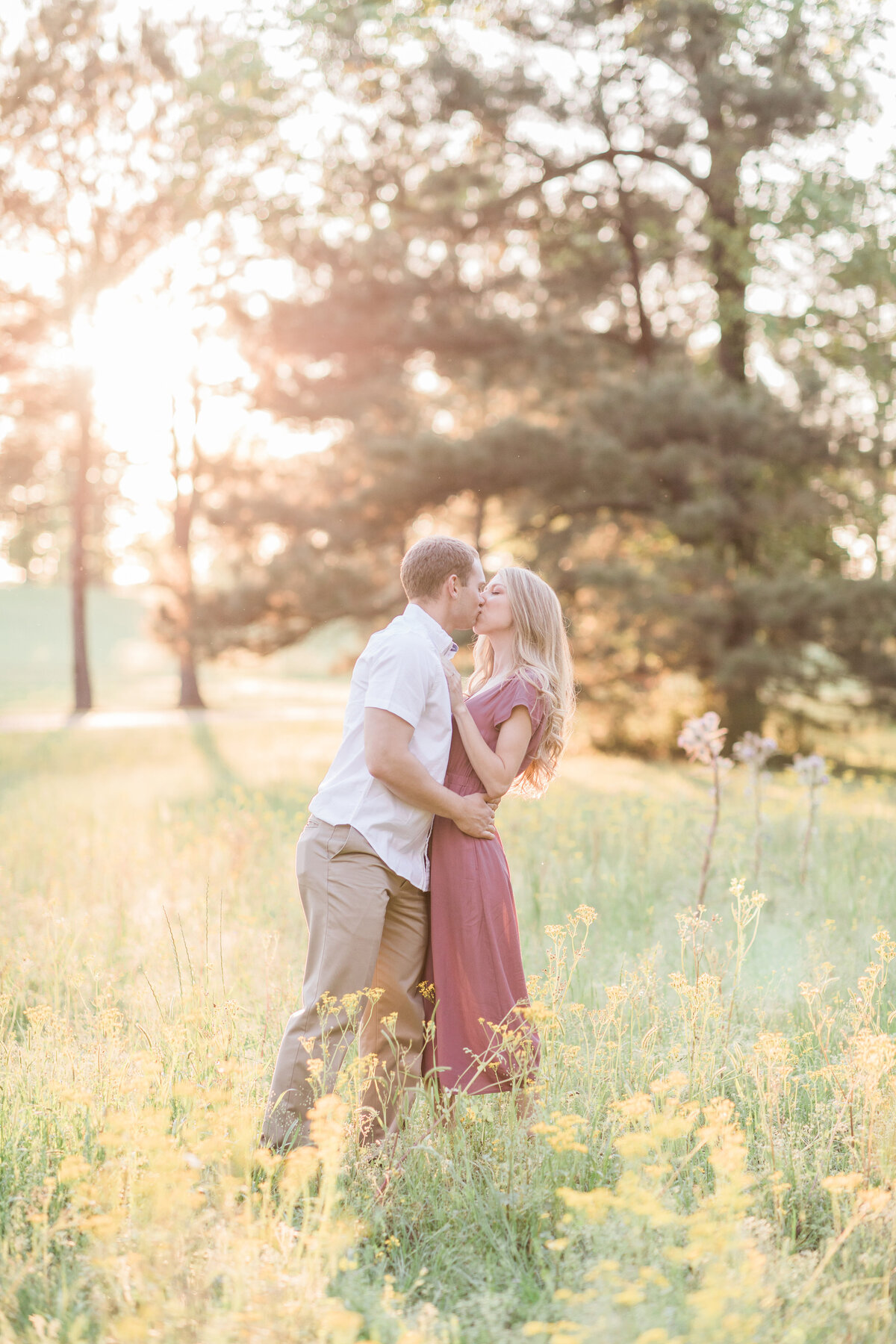 Sunlit Engaged Couple in East Texas