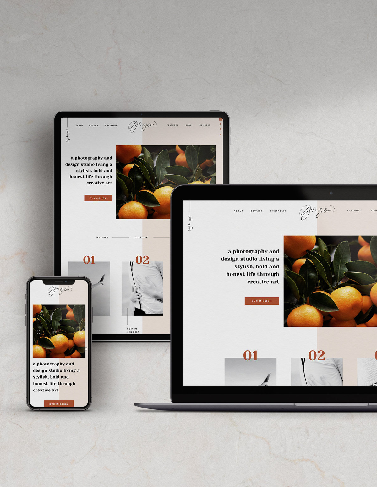 Ginger Showit site Template For Creative Blog & sites Saffron