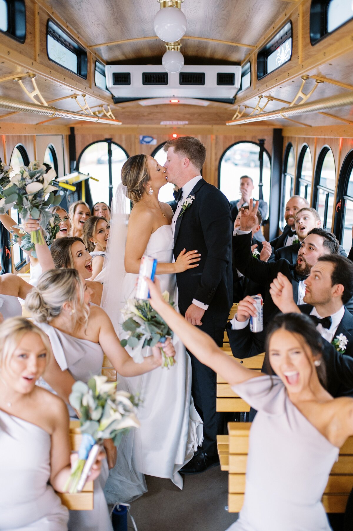 Natalie + Matthew Putman Wedding - Turtle Point Yacht and Country Club - Trolley and Reception Reveal-95