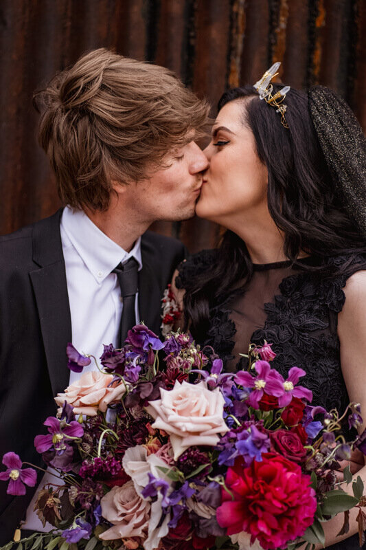 Hot pink and purple bouquet