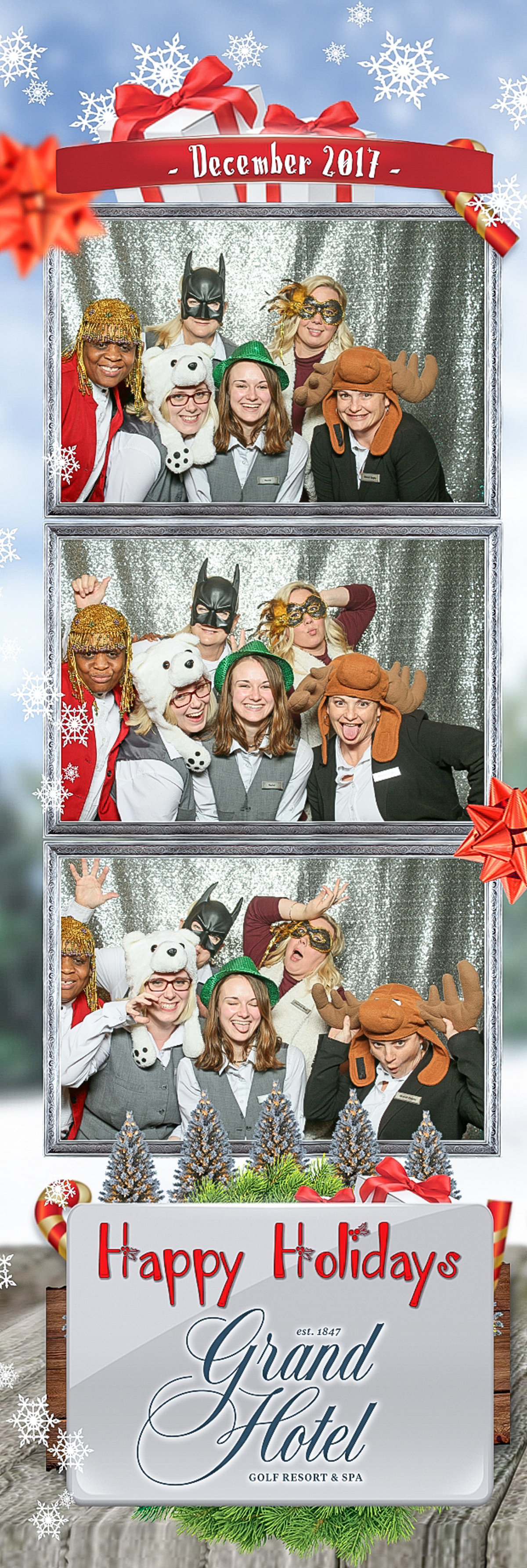 Photo booth for the employees at The Grand Hotel in Point Clear, Alabama.