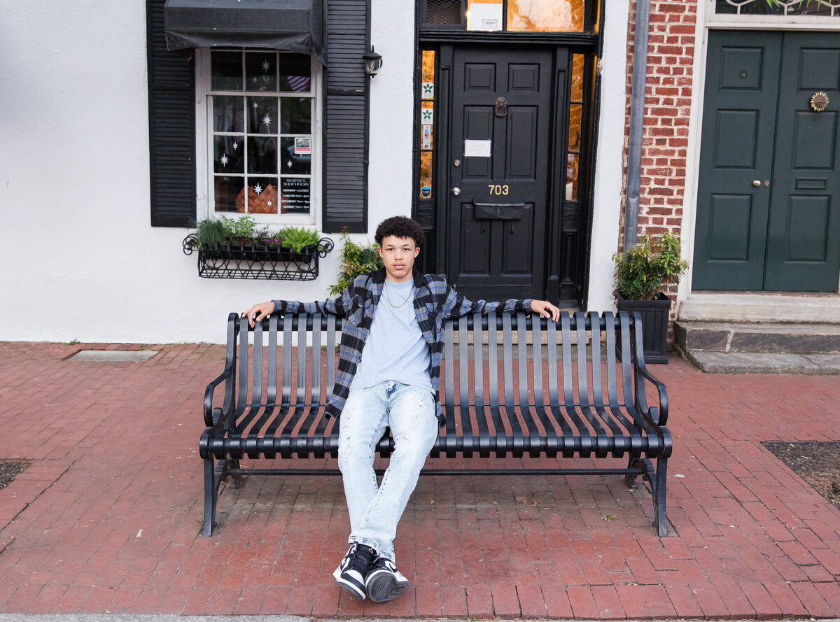 Jaedon in downtown Fredericksburg ©SHP 2024-0516