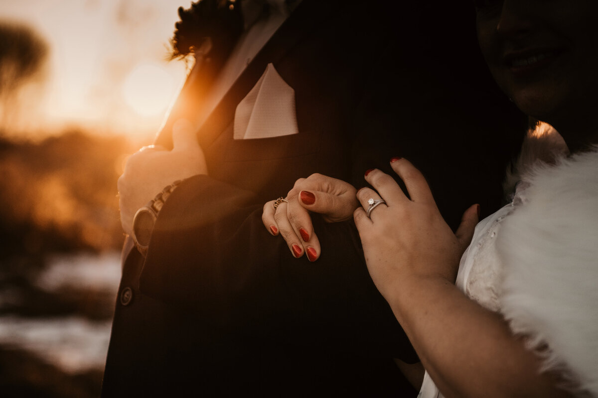 Sunset Wedding Photo