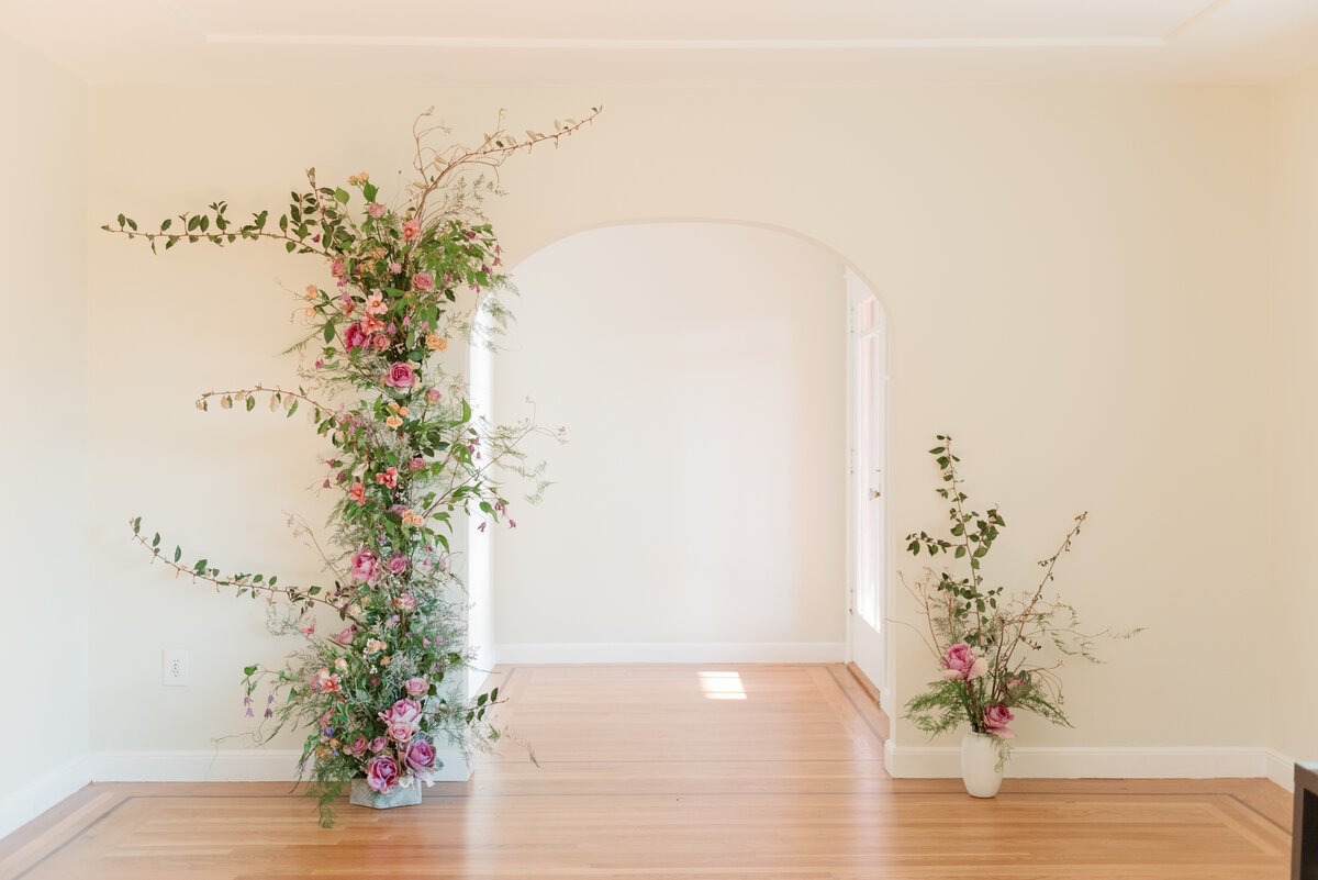 airy floral illusion arch