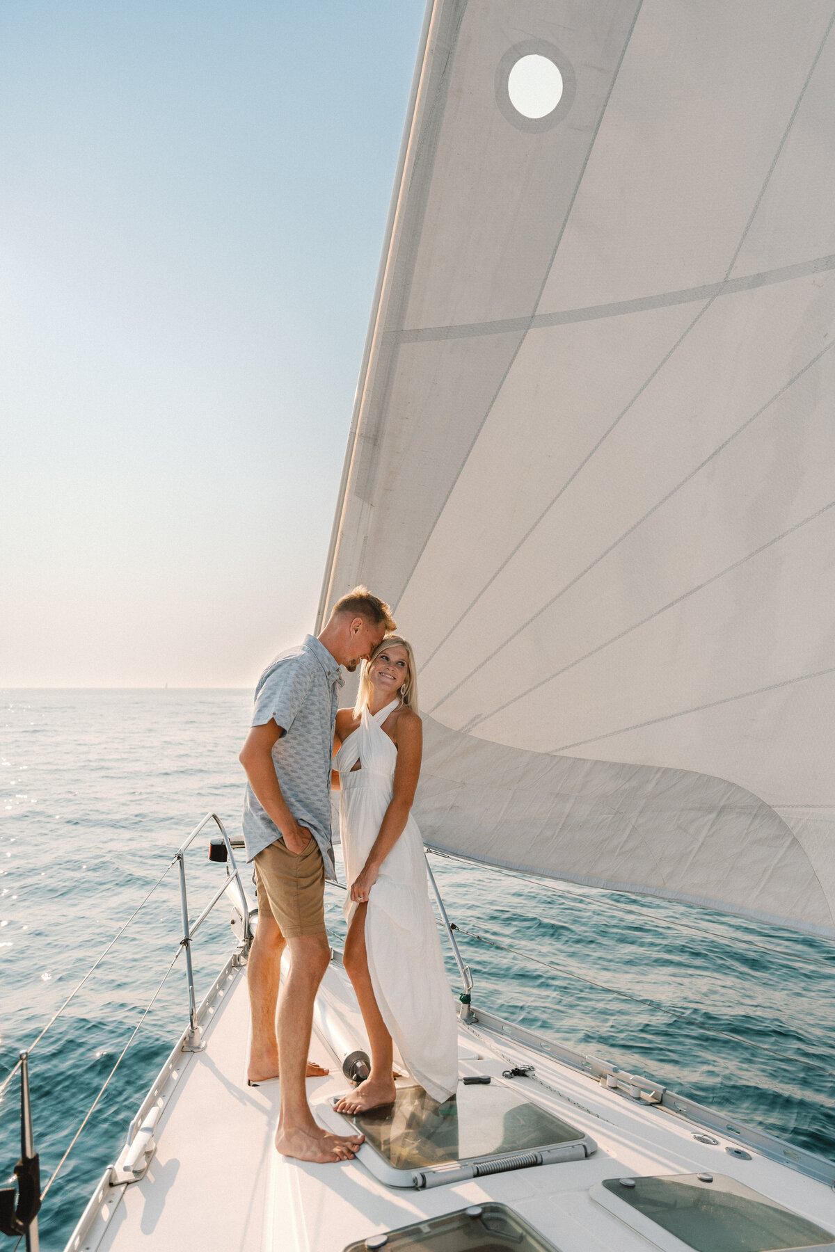 K+T Sailboat Lake Michigan Engagement Photos 3