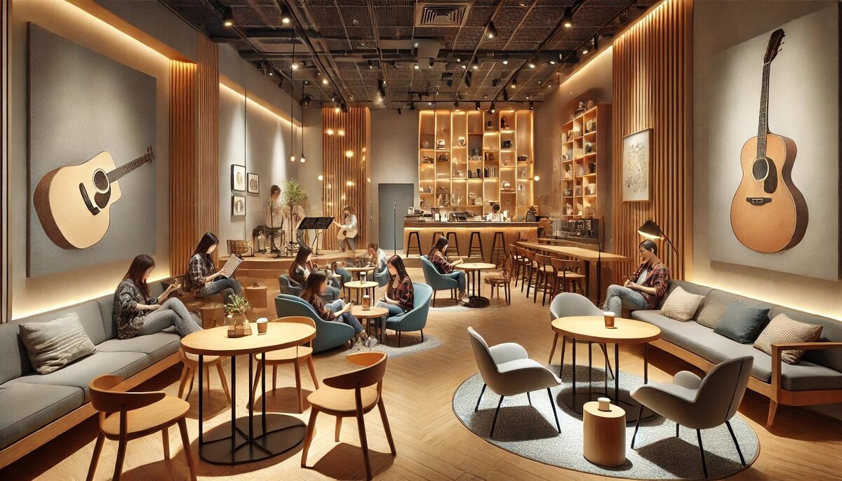 louder coffee shop