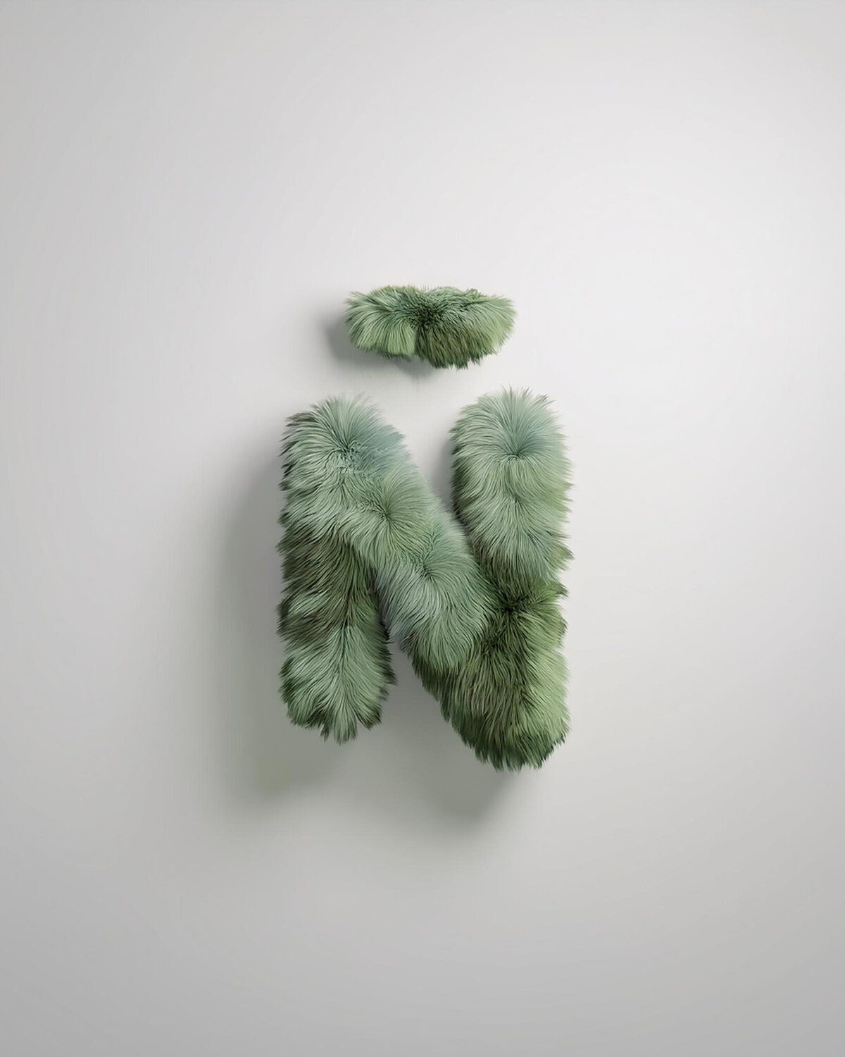Studio Néve | Zachte harige ‘N’ in organisch donkergroen design