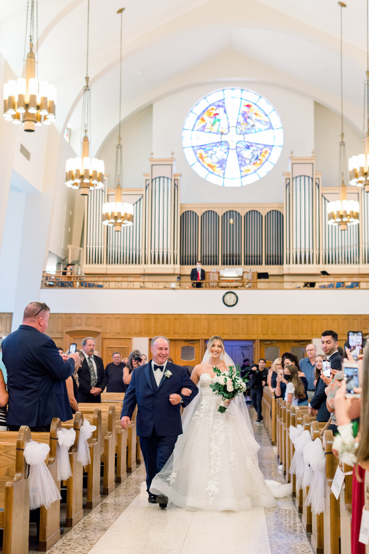Catholic church wedding ceremony.