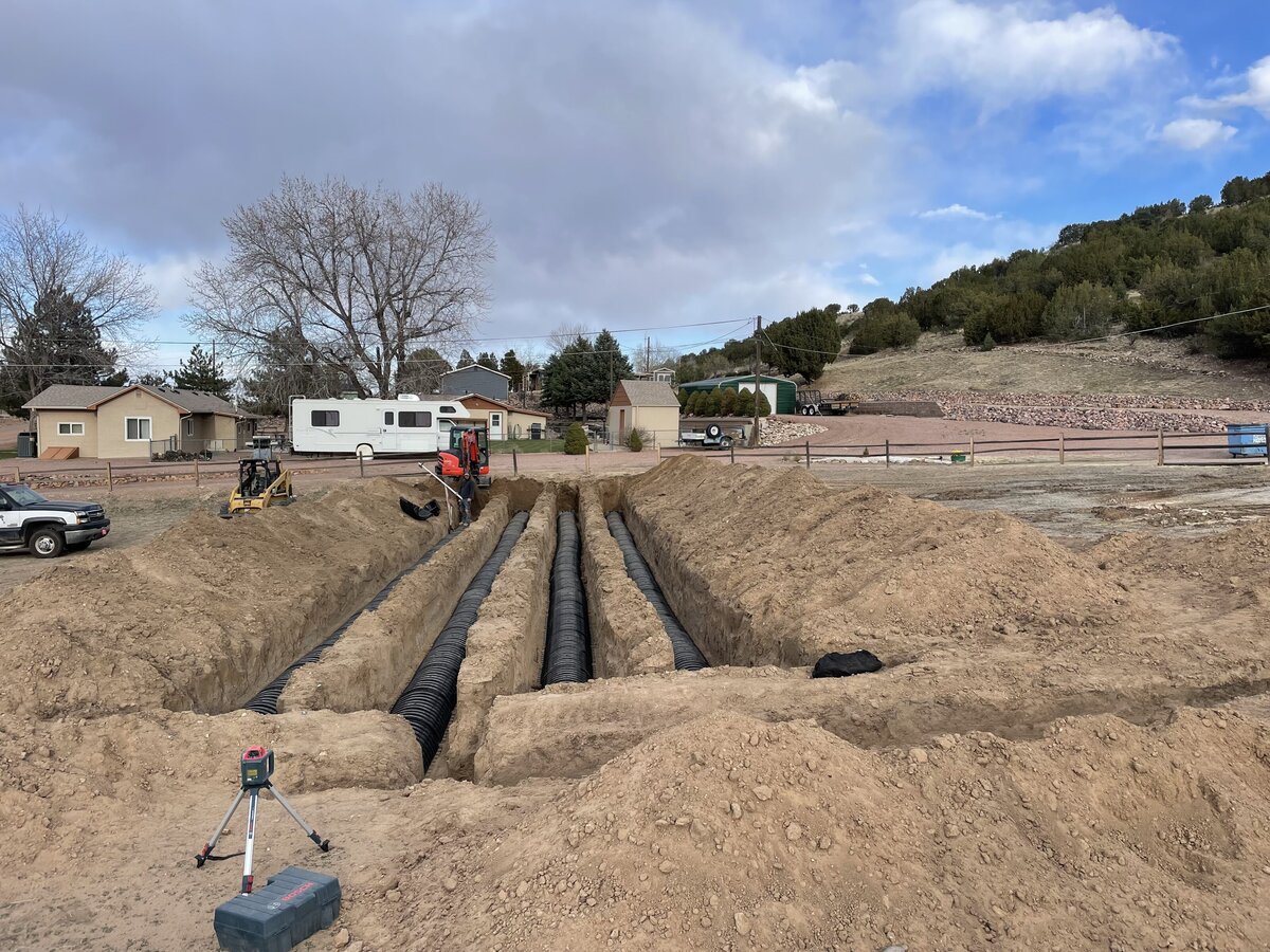 Recent septic system project in Cañon City.