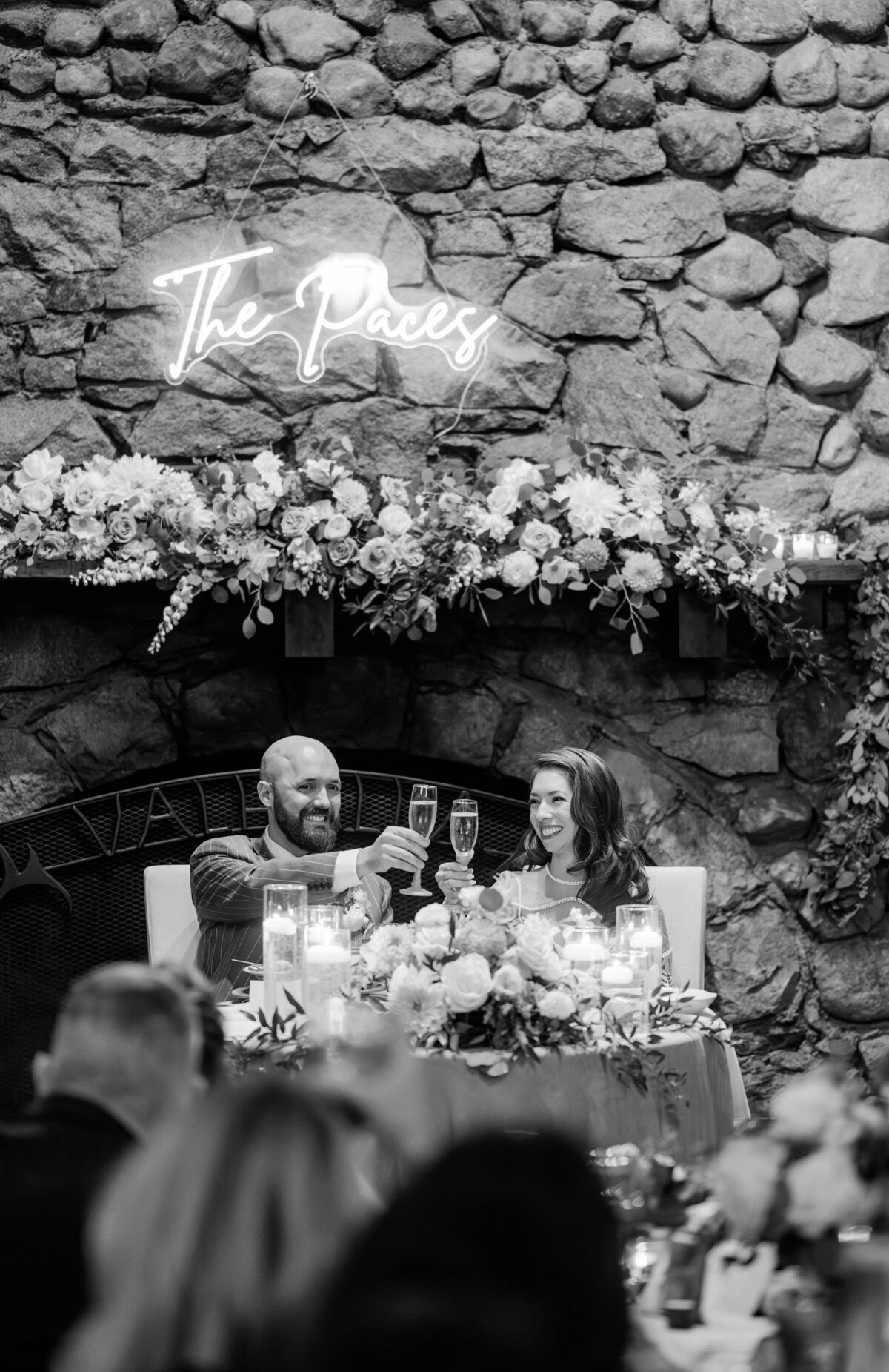 A couple at their wedding reception at Valhalla Tahoe